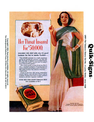 TOBACCO STAINS DECAL #4 LUCKY STRIKE